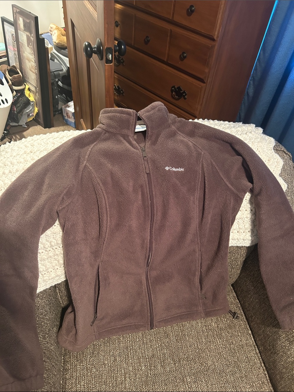 Columbia Brown Full-Zip Fleece Jacket